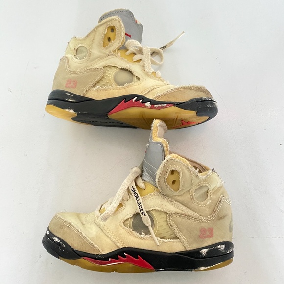 Off-White x Air Jordan 5 Retro SP PS 'Sail' 12 - Picture 3 of 6